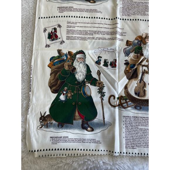 Vintage 1980's VIP Print Cranston Old Father Christmas Appliqués Holiday Sewing - Picture 5 of 6